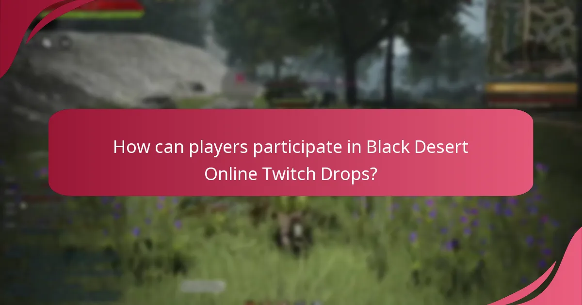What are the streaming requirements for Black Desert Online Twitch Drops?