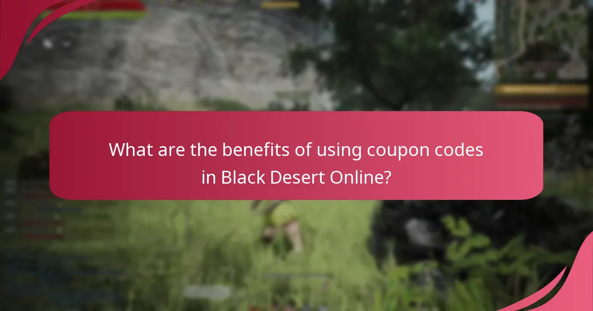 What are the benefits of using coupon codes in Black Desert Online?