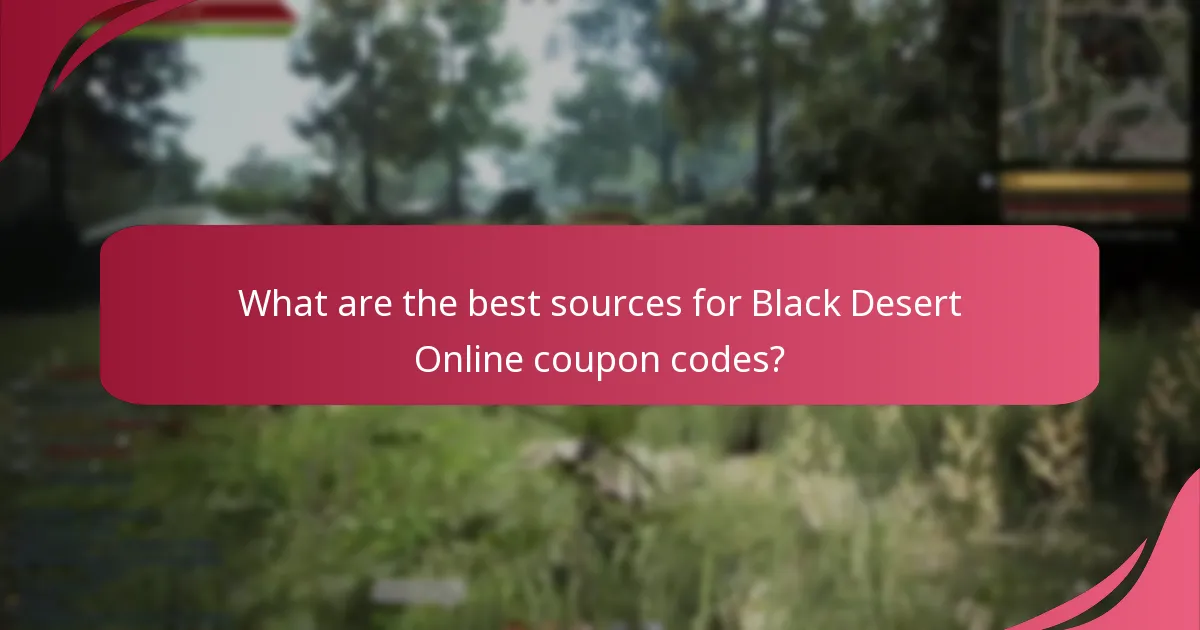 How reliable are the sources of Black Desert Online coupon codes?