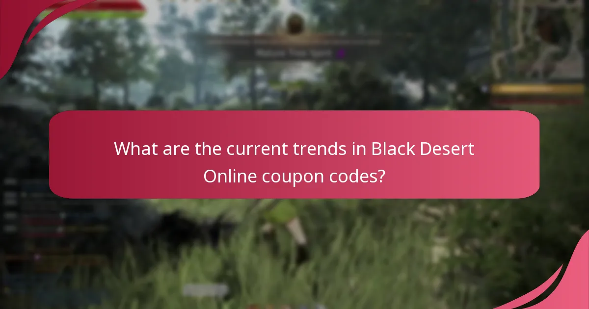 What are the current trends in Black Desert Online coupon codes?