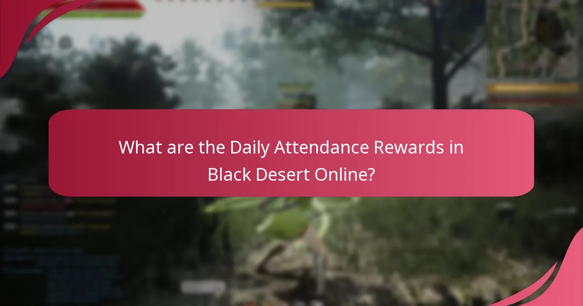 How do attendance rewards impact player engagement in Black Desert Online?